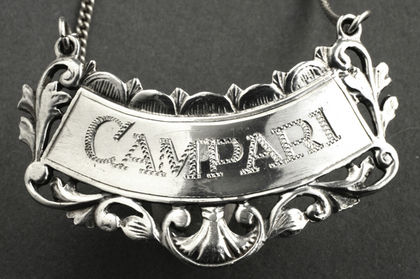 Campari Sterling Silver Wine Label